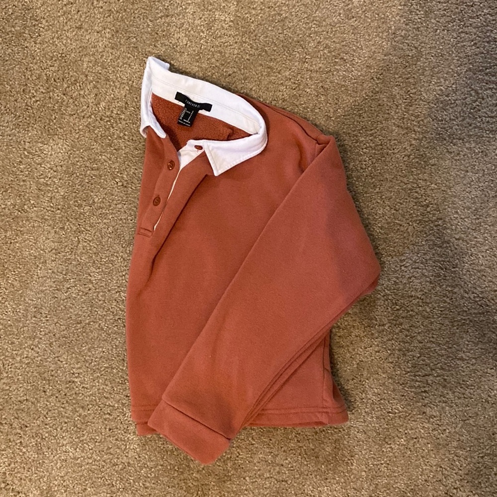 Orange collared sweater